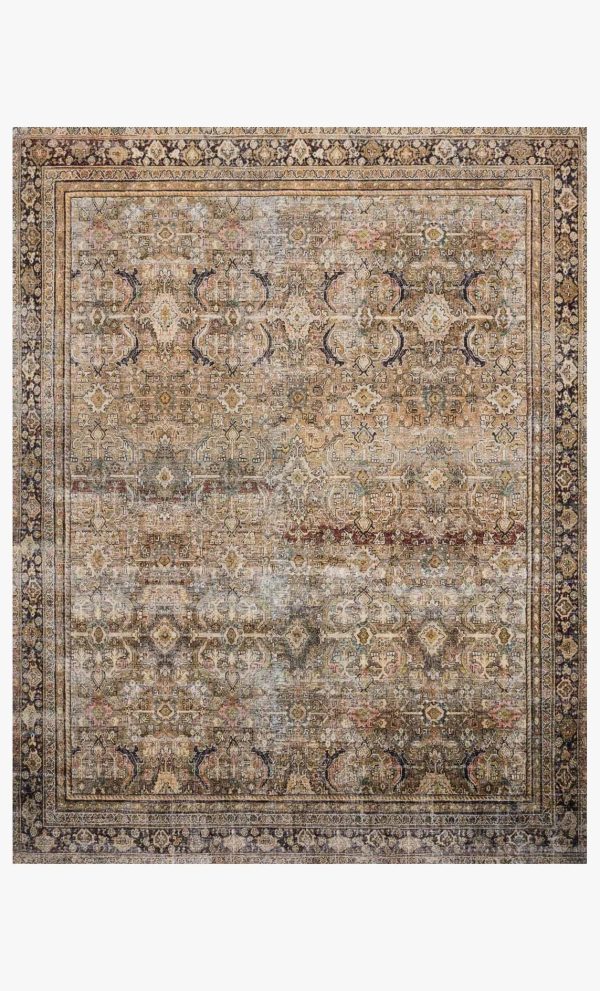 Layla Printed Area Rug 9 x 12 Olive Charcoal 3038RR Hot on Sale - Image 2
