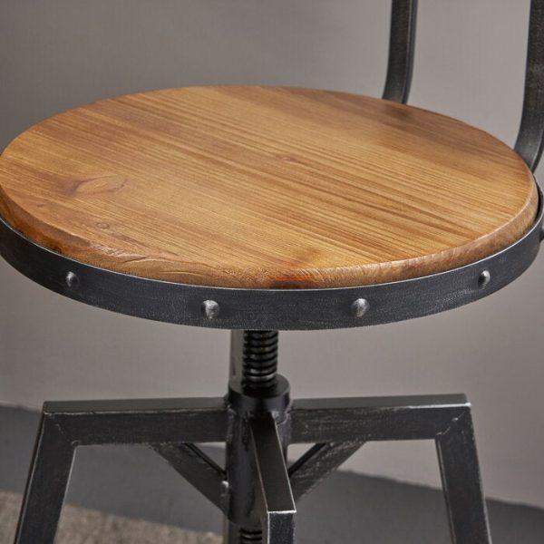 Sylvania Swivel Adjustable Height Bar Stool #1711HW on Sale - Image 3