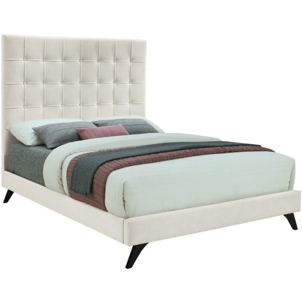 Aerianna Cream Tufted Upholstered King Size Headboard ONLY AS IS (SB917) For Cheap - Image 3