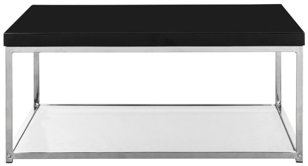 Malone Chrome High Gloss Black Coffee Table (SB720) Online now - Image 2