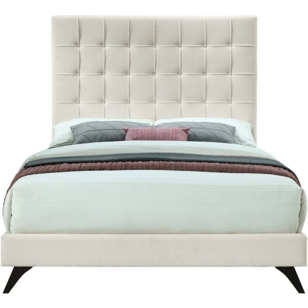 Aerianna Cream Tufted Upholstered King Size Headboard ONLY AS IS (SB917) For Cheap - Image 2