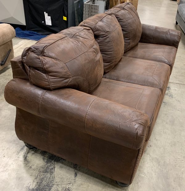 Wayfair Conesville Queen Sleeper Sofa Brown Faux Leather Hot on Sale - Image 2
