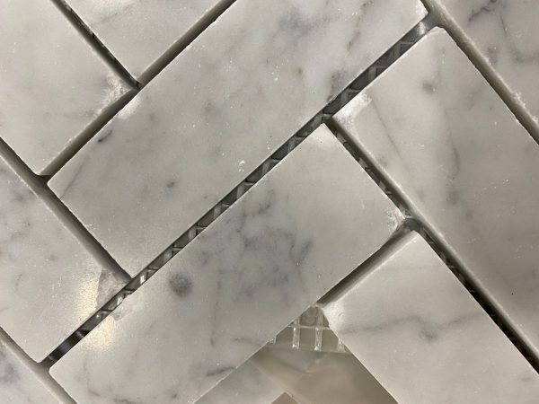 1  x 3  Marble Herringbone Mosaic Wall & Floor Tiles Carrara White(2771RR-10 boxes) on Sale - Image 4