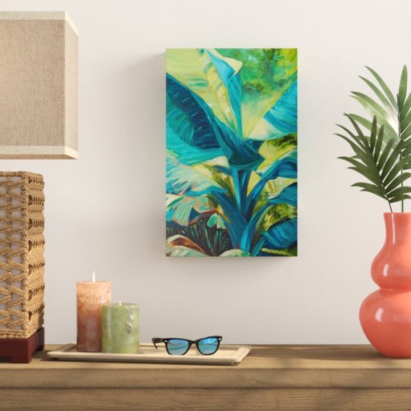 Green Banana Duo I  Painting on Wrapped Canvas *AS IS #1145HW Online now - Image 2