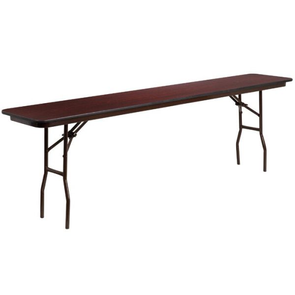 Rectangular High Pressure Mahogany Laminate Folding Training Table Cheap