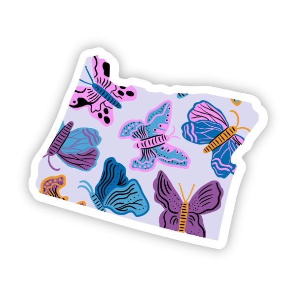 Oregon Sticker - Moth & Butterfly Hot on Sale